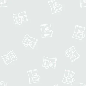 Maker coffee electronic device line seamless pattern Stock Illustration