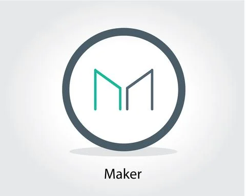 Maker coin logo cryptocurrency vector illustration Stock Illustration