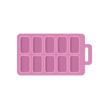 Maker ice cube tray icon flat vector. Water container 스톡 일러스트