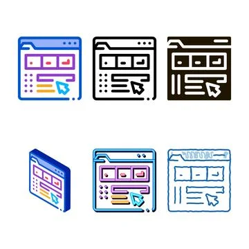 Maker information concepts folder icon vector outline Stockillustratie