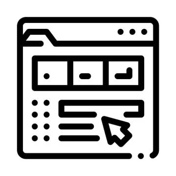 Maker information folder icon vector outline illustration Stock Illustration