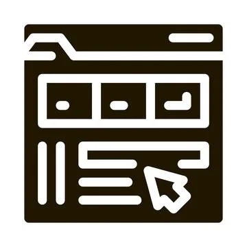 Maker information folder icon Vector Glyph Illustration Stock Illustration
