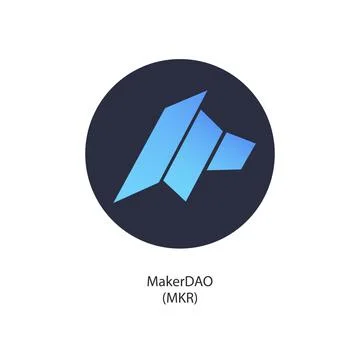 MakerDAO platform vector cryptocurrency icon Stock Illustration
