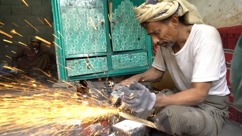 Makes the dagger Stock Footage 112777484