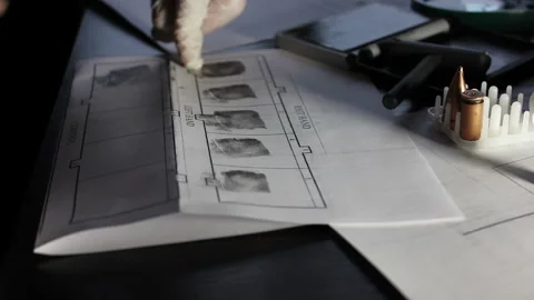 Makes fingerprints Stock Footage 121401595