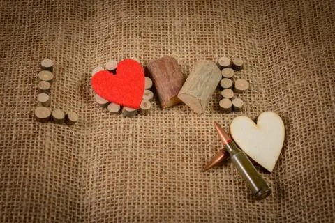 Makes love not war Stock Photos