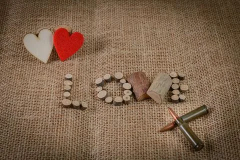 Makes love not war. Stock Photos