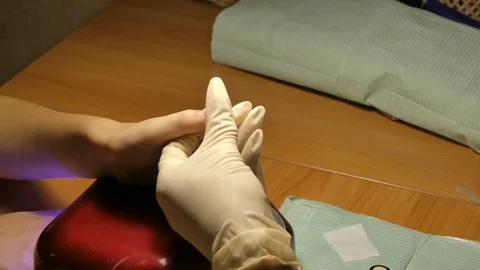 The makes manicure gel lacquer Stock Footage 79333947