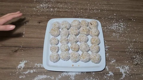 Makes Round Cakes Stock Footage 159665382