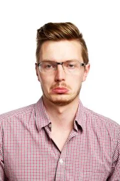Makes a sad face Stock Photos