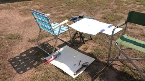 Makeshift camera obscura ready for Great American Eclipse of 2017. Stock Footage 313347041