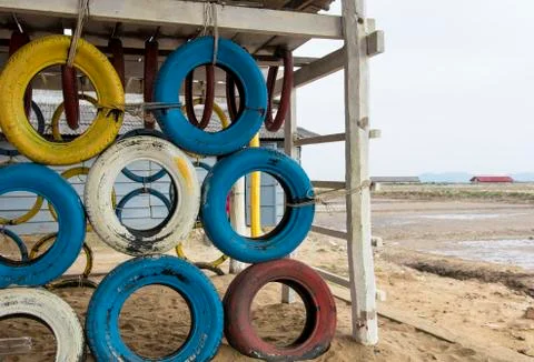 Makeshift playground 스톡 사진