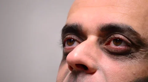 Makeup of a actor in a backstage of a theater. Stock Footage 46673260