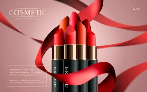 Makeup ads template Stock Illustration
