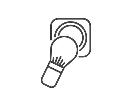 Makeup and cosmetics. Linear vector graphic icons of beauty in the form of po Stock Illustration