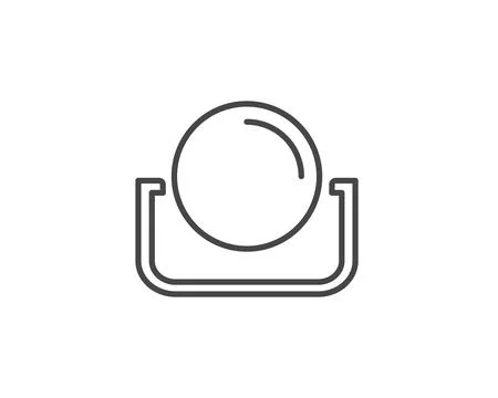 Makeup and cosmetics. Linear vector graphic beauty icons in the form of a fac Stock Illustration