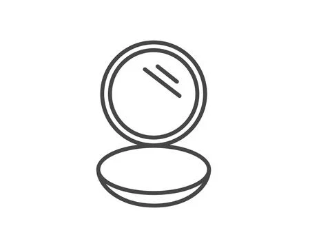 Makeup and cosmetics. Linear vector graphic icons of beauty in the form of po Stock Illustration