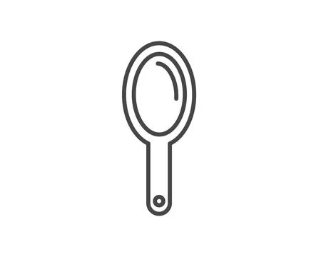 Makeup and cosmetics. Linear vector graphic beauty icons in the form of a fac Stock Illustration