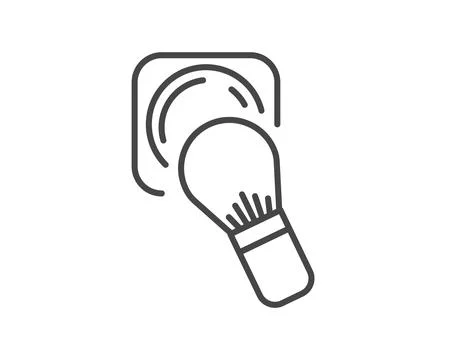 Makeup and cosmetics. Linear vector graphic icons of beauty in the form of po Stock Illustration