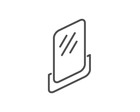 Makeup and cosmetics. Linear vector graphic beauty icons in the form of a fac Stock Illustration