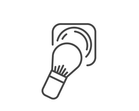 Makeup and cosmetics. Linear vector graphic icons of beauty in the form of po Stock Illustration