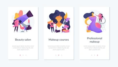 Makeup app interface template. Stock Illustration