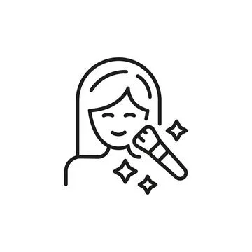 Makeup Application Icon Stock Illustration