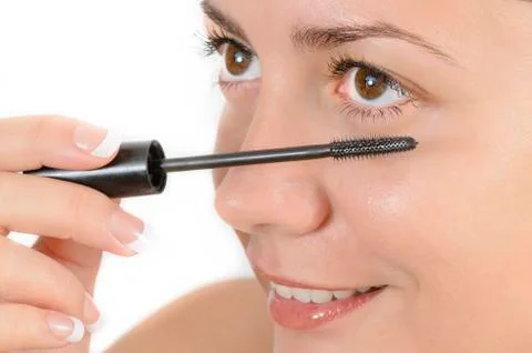 Makeup application Stock Photos