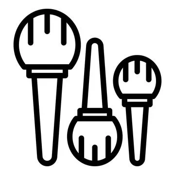 Makeup applicator icon outline vector. Eye cosmetic Stock Illustration
