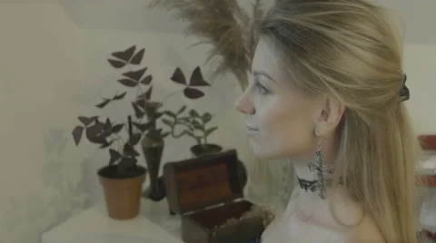 Makeup artist applies eye shadow. Beautiful woman face. Perfect makeup Stock Footage 67962047