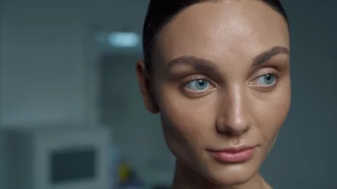 Makeup artist Applying Eye Glitter Stock Footage 111368238