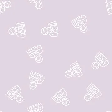 Makeup artist line seamless pattern 库存插图
