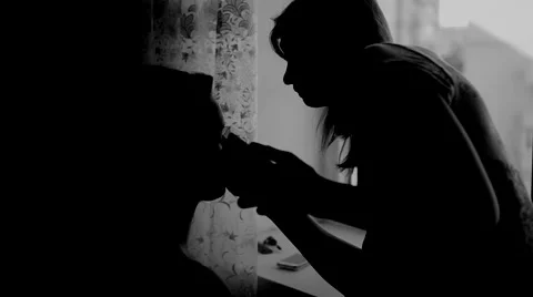 Makeup artist paints a bride at a wedding Stock Footage 54778225