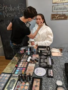 Makeup artist 스톡 사진