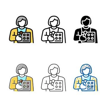 Makeup artist types color icon vector Stock-Illustration