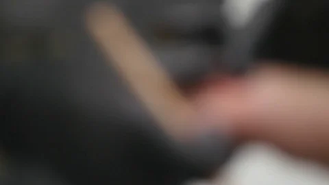 Makeup artist at work applying special effects makeup Stock Footage 83314933