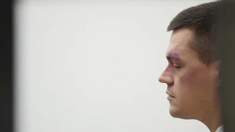 Makeup artist at work applying special effects makeup Stock Footage 83777711