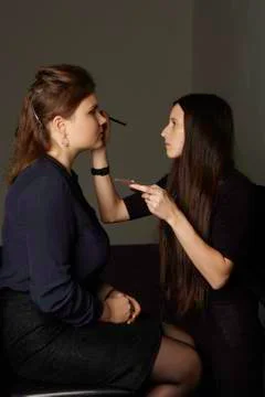 Makeup artist at work Fotos de archivo