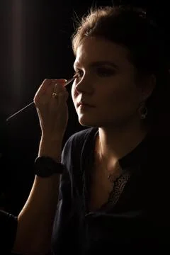 Makeup artist at work 스톡 사진