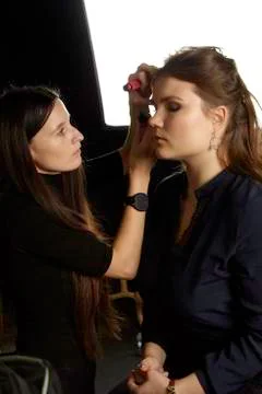 Makeup artist at work Fotos de archivo