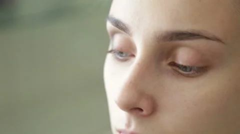 Makeup artist works on a model Stock Footage 68015839