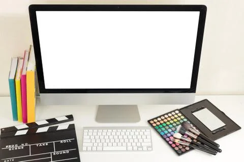 Makeup artist workspace Stock Photos