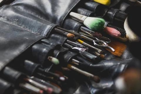 Makeup-artists-kit  Stock Photos