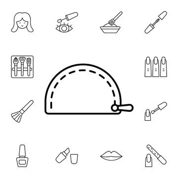 Makeup bag flat vector icon in beauty pack Stock Illustration