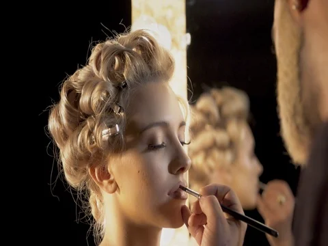 Makeup beautiful model Stock Footage 83606565