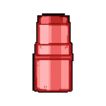 Makeup blush compact pixel art vector illustration Illustrazione stock