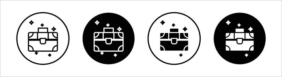 Makeup box flat line icon set. Makeup box Thin line illustration vector イラスト素材