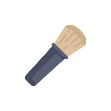 Makeup brush applying blush or powder illustration Stock Illustration