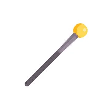 Makeup brush applying face cosmetic product icon Stock Illustration