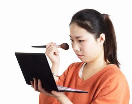 Makeup brush blush Stock-Fotos